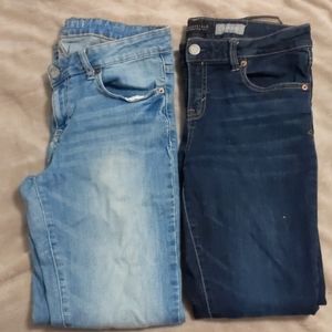 Light wash and dark wash Aeropostale jeans